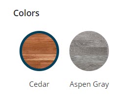Amarr Northwoods Collection colors