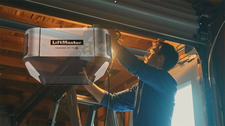 LiftMaster technician installing new opener